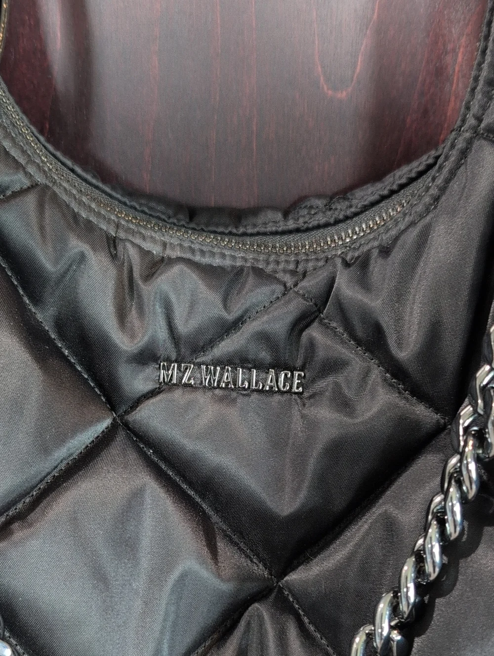 MZ Wallace Madision Shoulder Bag Black/Gunmetal